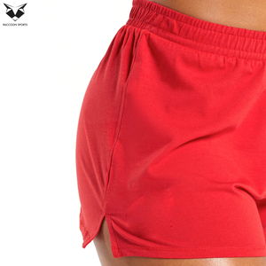 2026 Solid <b>Red</b> Color Made In Different Design Eco Friendly Soft Touch Cotton Material Premium Quality <b>Lady</b> Running <b>Shorts</b> - Product Image 5