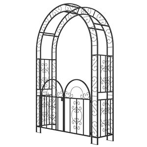 Arco da Giardino in Acciaio da 2,25 m, Pergola per Piante Rampicanti, Rose e Viti, Arco Nuziale da Esterno, Supporto per Giardino - Product Image 1