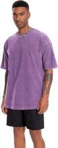 Camiseta Oversize para Hombre con Cuello Redondo y Manga Corta, Estilo Streetwear, Lavado Ácido, 100% Algodón, Impresión Serigrafiada, Transpirable, Anti-Pilling - Product Image 3