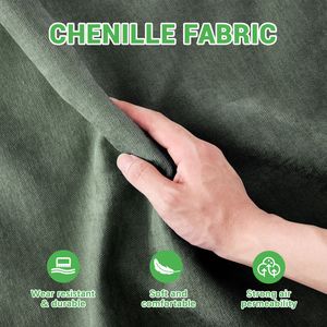 Elegante Sofá de Dos Plazas de Tela Chenille con 2 Cojines Lumbares, Estructura de Madera de Alta Calidad, Esponja Resistente, Fácil de Instalar, para Sala de Estar - Product Image 4