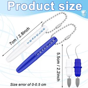 Set di 4 Strumenti Dentali Portatili da Viaggio, Cura Orale Riutilizzabile, Porta Stuzzicadenti in Metallo, Stuzzicadenti Tascabili, Strumento per la Rimozione dei Residui Dentali - Product Image 2