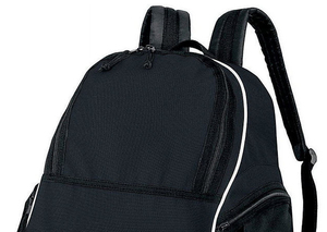 Sac à dos en nylon noir avec compartiment en filet pour ballon de basket, capacité 30-40L, idéal pour les activités sportives - Product Image 3