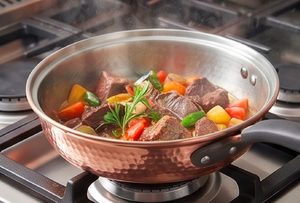 Copper Sauce <b>Pans</b> With Stainless Steel Lining Handmade Classic Design For Gas Use And Kitchenware Home Use - Product Image 6