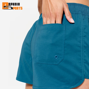 Custom Logo Women's Swim Shorts-Waterproof Eco-Friendly Quick Dry Breathable Fashion Sport Board Shorts with <b>Elastic</b> Waist - Product Image 6