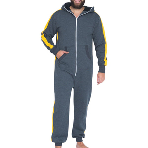 Pijama Enterizo Personalizado de Talla Grande para Hombre, con Capucha, Transpirable, Elegante, de Algodón y Felpa para Invierno - Product Image 1
