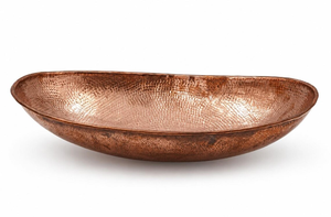 Hammered Copper Vessel Sink Oval Unlacquered <b>Bathroom</b> Sink Handmade Copper Wash Basin <b>Rustic</b> Luxury <b>Vanity</b> Basin For Home Hotel - Product Image 3