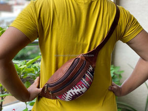 Jacquard Kilim Leather Hip Pocket <b>Belt</b> Fanny Pack Stylish Leather <b>Belts</b> - Product Image 6