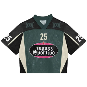 Camisetas Deportivas Personalizadas para Hombre, Estilo Vintage, Cuello en V, Oversize, con Estampado de Fútbol y Baloncesto, de Malla, Corte Recto - Product Image 4