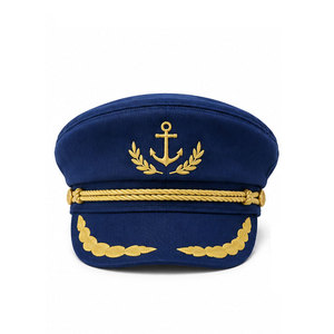 Meilleur choix : Chapeau de marin classique léger en polyester/coton pour l'extérieur, idéal pour les défilés, événements et occasions spéciales - Product Image 1