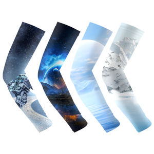 Manchons de cyclisme pour le sport, la course, la pêche, le baseball, protection solaire anti-UV, rafraîchissants, impression par sublimation avec logo personnalisé - Product Image 1
