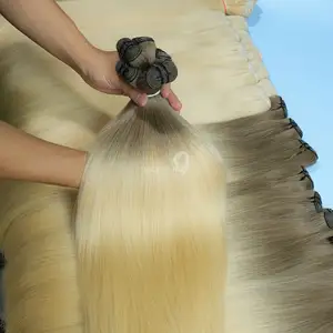 Uzun ömürlü yüksek kalite toptan atkı saç ekleme insan saçı doğal dalgalı tarzı çeşitli uzunluk seçenekleri 100% slav saç