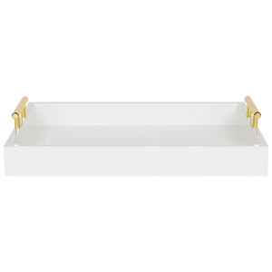 Bandejas de forma rectangular de Venta caliente Bandeja de servicio de madera maciza con asas de metal para uso en el hogar y restaurantes a precio competitivo - Product Image 2