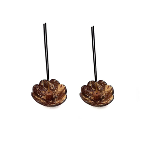 Porte-encens artisanal en coquille de noix de coco, design unique, support pour bâtonnets d'encens, cadeau pour les inaugurations de maisons, Diwali, du Vietnam - Product Image 3