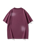 T-shirt pour homme à col rond, manches courtes, couleur unie, coupe ample, style décontracté, 100% coton jersey tricoté, design respirant