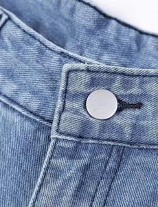 Jean en denim décontracté pour femme, coupe large, délavage premium, longueur intégrale, style mode - Product Image 5