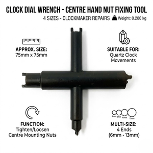 Clock Dial Wrench Centre Hand Nut | Fixing <b>Tool</b> 4 Size Multi End Clock Repair | <b>Spanner</b> for Quartz Wall Clock | Maintenance <b>Tool</b> - Product Image 3