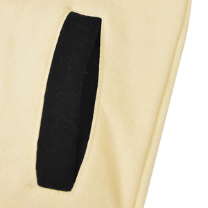 Chaqueta Bomber Beige para Hombre con Ribete Negro, Cuello Alto, Cierre de Cremallera, Forro Polar Transpirable, Chaqueta Casual de Invierno - Product Image 4