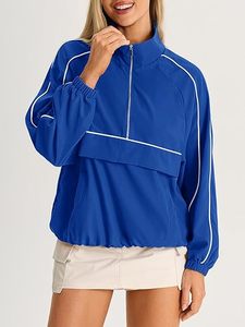 Quarter Zip Pullover Women UPF 50+ <b>Lightweight</b> Windbreaker <b>Jacket</b> <b>Running</b> Hiking Outdoor Pullover with Pocket - Product Image 4