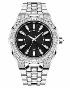 Luxury Women's Analog Quartz <b>Watch</b> With <b>Diamond</b> Accents Round Stainless Steel Case And Band - Product Image 4