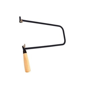 Cadre de scie à frettes en acier inoxydable, 300 mm, finition chromée brillante avec poignée en bois pour une prise en main confortable, outils de fabrication de bijoux - Product Image 5