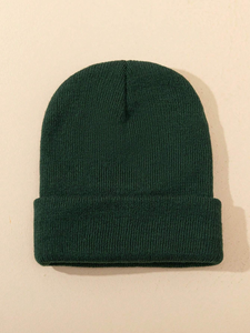 Bonnet en tricot chaud avec broderie personnalisée, bonnet extensible pour hommes et femmes, idéal pour la mode streetwear hivernale - Product Image 6