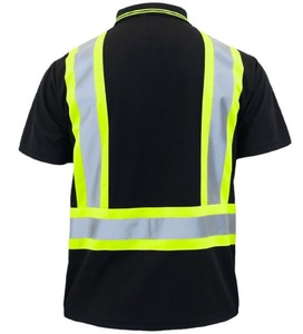 เสื้อโปโลสะท้อนแสงสำหรับพนักงานโรงงานอุตสาหกรรมแบบ Hi-Vis  ชุดทำงานแบบกำหนดเองได้สำหรับวิศวกรไฟฟ้า  ผลิตจากโพลีเอสเตอร์ 100%  สำหรับทั้งชายและหญิง - Product Image 3
