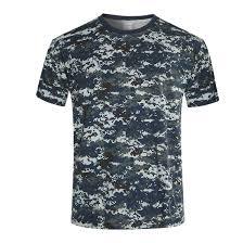 Camiseta de punto personalizada para hombre, con estampado digital de camuflaje frontal, de algodón transpirable y alta solidez del color, ideal para fiestas. - Product Image 5