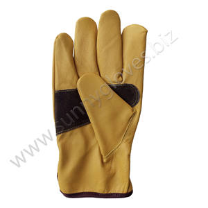 Gants de travail en cuir de chèvre, gants de conduite, logo personnalisé, gants anti-choc - Product Image 4