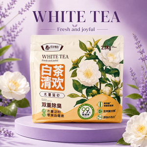 Factory OEM White Tea Cassava <b>Cat</b> <b>Litter</b> | 2.3KG Eco-Friendly Quick Clumping Formula - Product Image 1