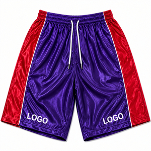Pantalones cortos de baloncesto negros con paneles laterales grises brillantes y estampado de LOGO en estudio para ropa deportiva atlética - Product Image 6