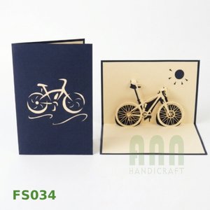 ANN HANDICRAFT Pop 3D Flower Bike Greeting <b>Card</b> Traditional Handmade Birthday Valentine's Day Anniversary Japan Paper Souvenir - Product Image 3