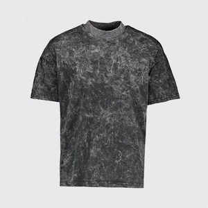 Nouveau style de t-shirt pour homme personnalisé, effet délavé à l'acide, fabricant, prix bas, t-shirt à manches courtes effet délavé à l'acide - Product Image 5