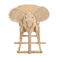 Chaise à bascule en rotin en forme d'éléphant, mobilier pour enfants, siège amusant en forme d'animal pour chambre d'enfant, vente en gros, prix d'usine pas cher