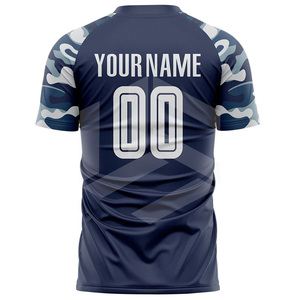 เสื้อฟุตบอลทีมชายแบบสั่งทำ OEM แห้งเร็ว แขนสั้น คอกลม พิมพ์ลายแบบ Sublimation - Product Image 2