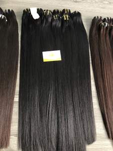 Cheveux vietnamiens Remy, donneur unique, bruts, pointes pleines, cuticules intactes, volume supplémentaire, lisses comme des baguettes, super double tirage, trame de peau, machine - Product Image 4