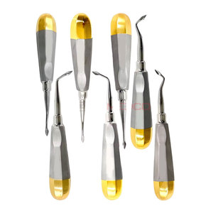 Ensemble de 7 élévateurs dentaires Bernard, pointe en forme de pelle, manche concave, instruments chirurgicaux pour extraction, certifiés CE - Product Image 1