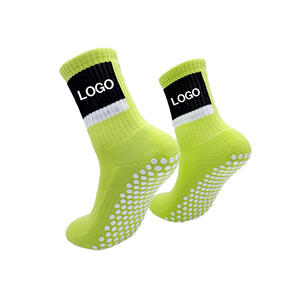 <b>Hot</b> Selling 100% Polyester Winter Knitted Crew Letter Pattern Anti-Slip Workout Ankle Standard <b>Socks</b> Custom Anti-Bacterial - Product Image 2