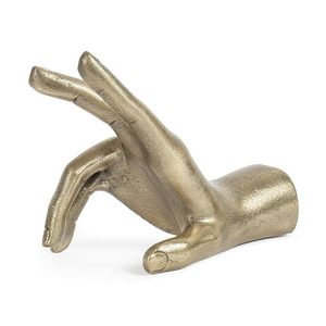 Hands Sculpture <b>Bookend</b> Set for Heavy Books Decorative Metal Book Stopper Modern Bookshelf Home Office Desk Decor - Product Image 6