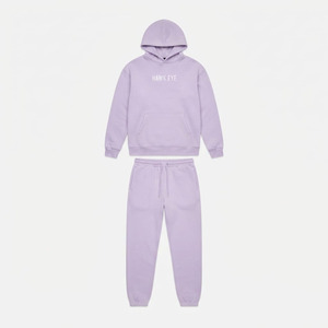 Stylish Winter Women's Hooded Solid Fleece 2-Piece Custom <b>Short</b> Sleeve Sweating Tracksuits Versatile <b>Set</b> Knee-length 100% Cotton - Product Image 3