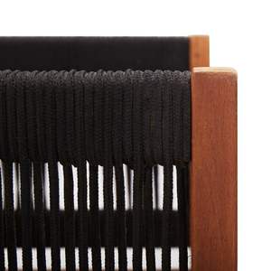 Ensemble de salon de jardin en bois d'acacia massif, couleur bois naturel avec corde, mobilier d'extérieur moyen, durable et élégant - Product Image 5