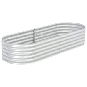 Jardinera Elevada Grande y Resistente de Acero Galvanizado Plateado, Macetas y Jardineras Duraderas - Product Image 2