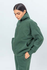 Wholesale Women Sets Fleece Zip <b>Jacket</b> and Straight Leg Pants Custom Logo Manufacturer Women's Hoodies Sets - Product Image 3