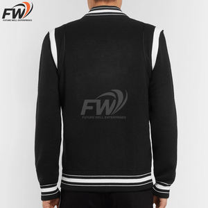 Nuevas chaquetas de hombre estilo streetwear con mangas de cuero, chaqueta superior para hombre, chaqueta de cuero y lana de calidad para hombre. - Product Image 2