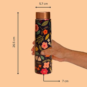 Bouteille d'eau en cuivre à double paroi écologique de designer avec finition imprimée vibrante pour la maison, les voyages et l'extérieur - Achetez directement auprès du fournisseur - Product Image 4