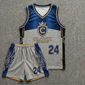 Ensemble d'uniformes de basketball personnalisés par sublimation – Meilleur prix de gros – Maillot et short de basketball pour hommes Clovix Sports - Product Image 6