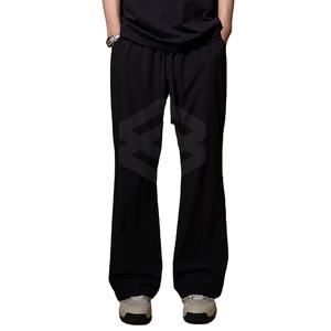 Custom Made <b>High</b> Quality Men Flare <b>Trouser</b> <b>Elastic</b> <b>Waist</b> Casual Breathable Cotton New Arrival Made in Pakistan - Product Image 1