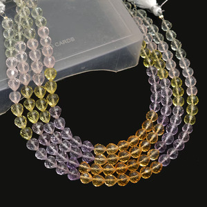 Cuentas facetadas de piedras preciosas mixtas AAA+ de 6 mm, cuentas briolette en forma de cebolla, piedras preciosas semipreciosas naturales mixtas, cuentas sueltas de fantasía para la fabricación de joyería. - Product Image 1