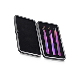 Support de pinces à cils premium pour extensions de cils, kit de pinces à volume, boîte d'emballage magnétique pour pinces - Product Image 2