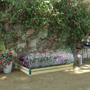 Fioriera in Legno 4FT X 3FT X 2FT con Copertura in PVC per Piante, Orto Rialzato per Verdure - Product Image 2