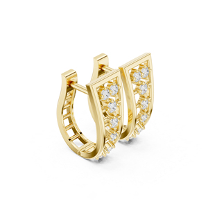 Pendientes de Oro Amarillo de 14K con Diamantes Cultivados en Laboratorio para Mujer, para Bodas, Nuevos Diamantes Cultivados - Product Image 2